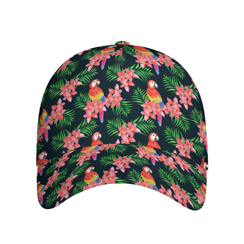 Tropical Parrot Pattern Print Baseball Cap