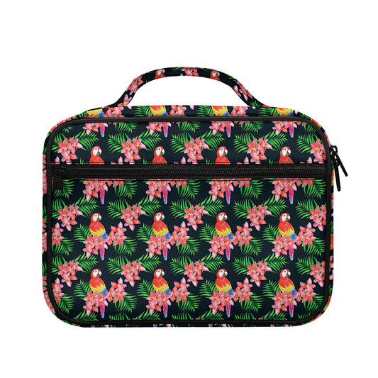 Tropical Parrot Pattern Print Briefcase Bible Bag