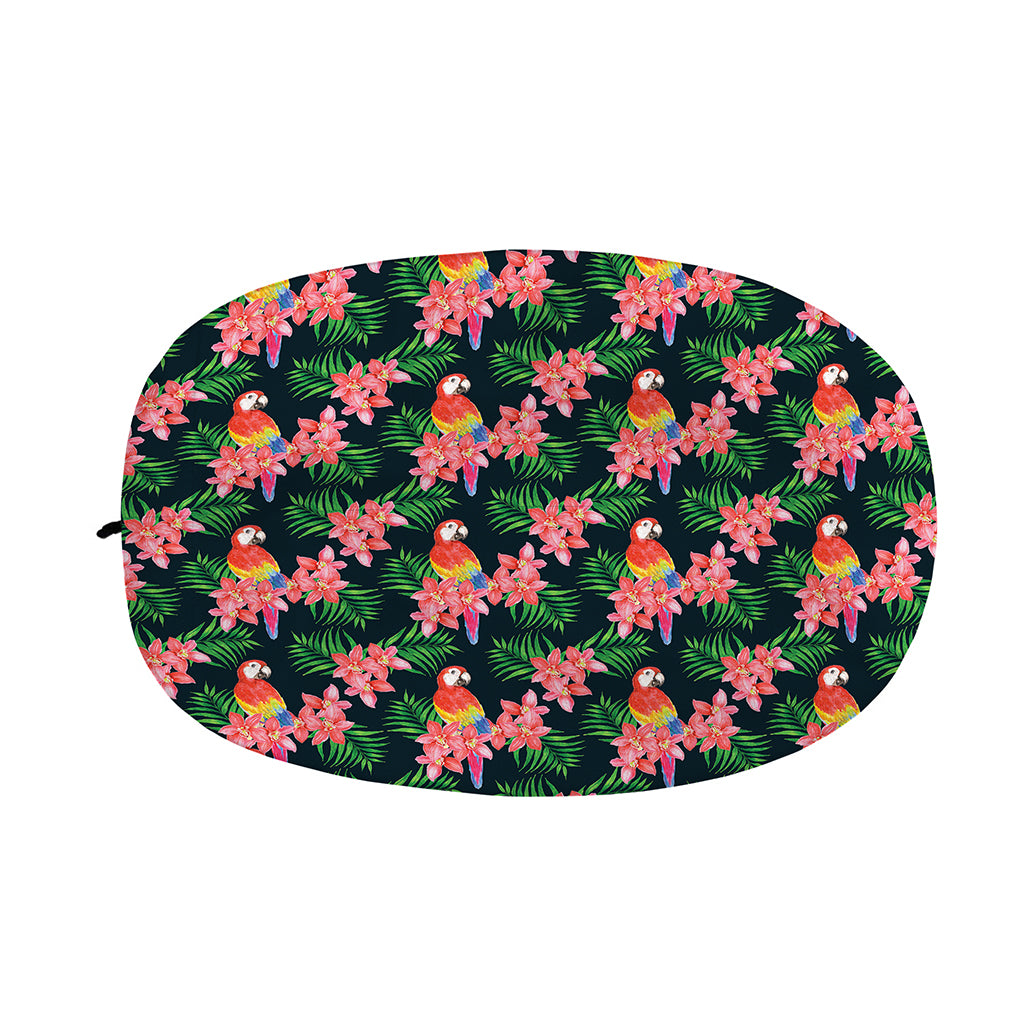 Tropical Parrot Pattern Print Car Side Mirror Covers