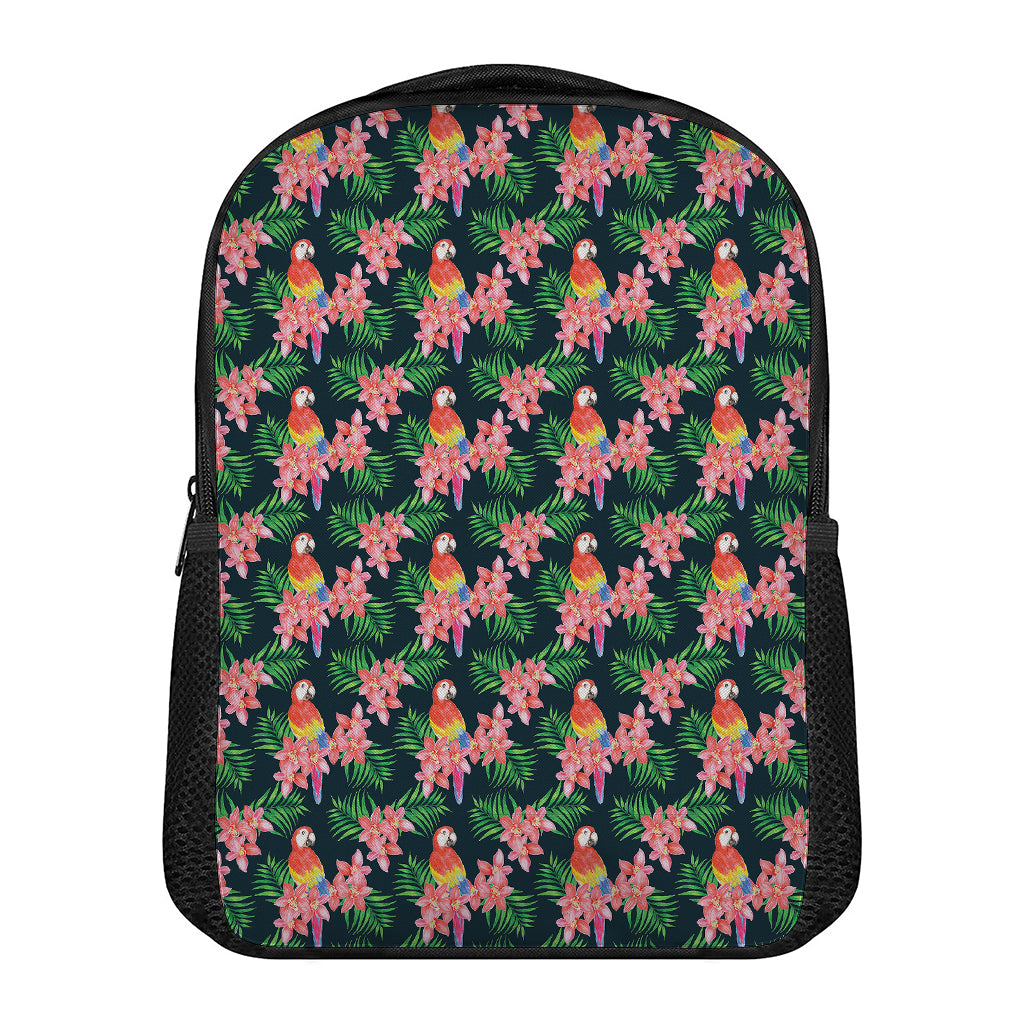 Tropical Parrot Pattern Print Casual Backpack