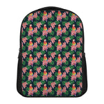 Tropical Parrot Pattern Print Casual Backpack