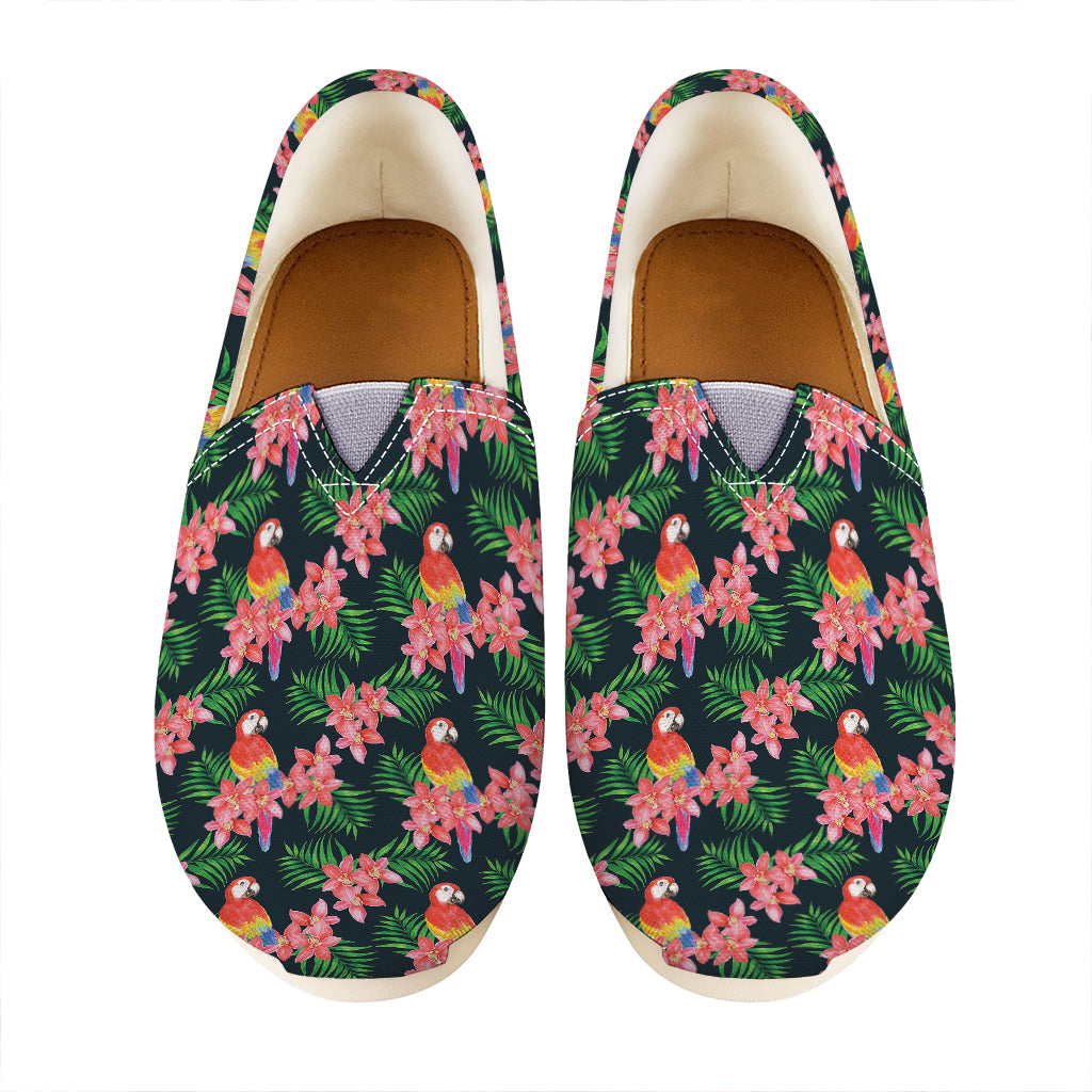 Tropical Parrot Pattern Print Casual Shoes