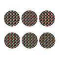Tropical Parrot Pattern Print Coaster Set
