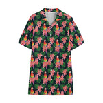Tropical Parrot Pattern Print Cotton Hawaiian Shirt