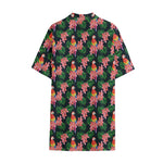 Tropical Parrot Pattern Print Cotton Hawaiian Shirt