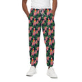 Tropical Parrot Pattern Print Cotton Sweatpants