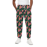 Tropical Parrot Pattern Print Cotton Pants