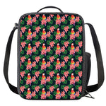 Tropical Parrot Pattern Print Crossbody Lunch Bag