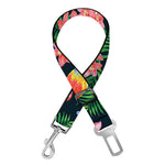 Tropical Parrot Pattern Print Dog Seat Belt