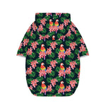 Tropical Parrot Pattern Print Dog Zip Up Hoodie