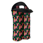 Tropical Parrot Pattern Print Double Neoprene Wine Tote