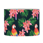 Tropical Parrot Pattern Print Drum Lamp Shade