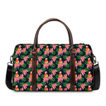 Tropical Parrot Pattern Print Duffle Bag