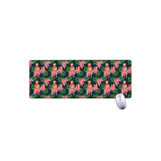 Tropical Parrot Pattern Print Extended Mouse Pad