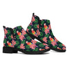 Tropical Parrot Pattern Print Flat Ankle Boots