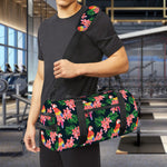 Tropical Parrot Pattern Print Gym Bag