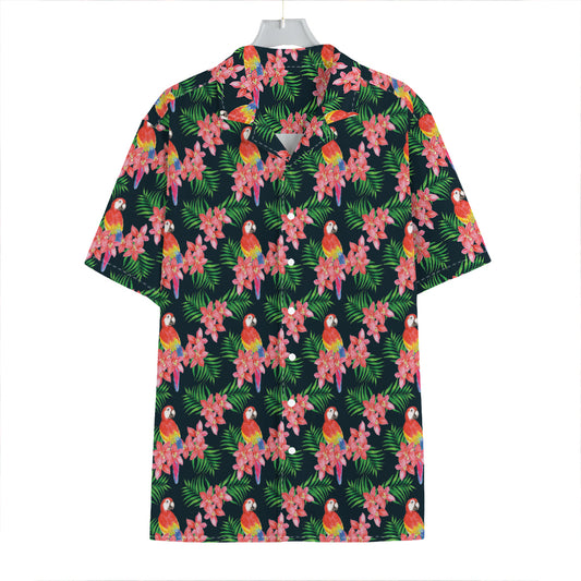 Tropical Parrot Pattern Print Hawaiian Shirt