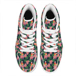 Tropical Parrot Pattern Print High Top Leather Sneakers