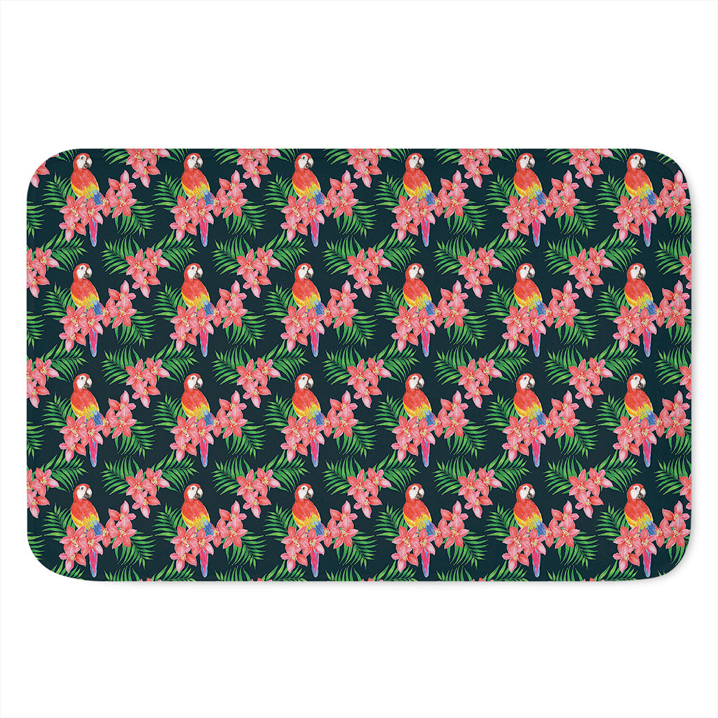 Tropical Parrot Pattern Print Indoor Door Mat