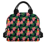 Tropical Parrot Pattern Print Insulated Lunch Bag