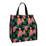 Tropical Parrot Pattern Print Insulated Lunch Tote