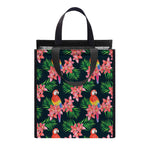 Tropical Parrot Pattern Print Insulated Lunch Tote