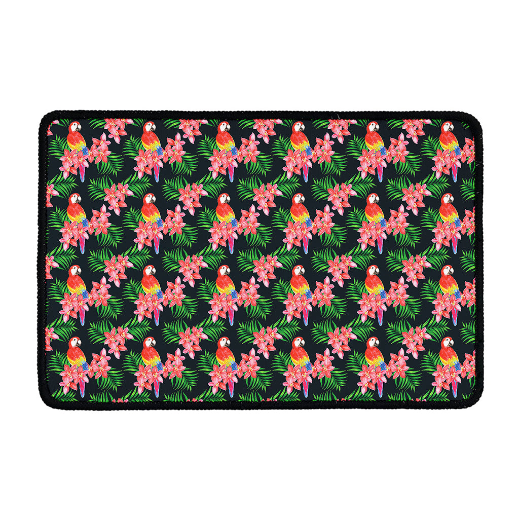 Tropical Parrot Pattern Print Kitchen Mat