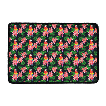 Tropical Parrot Pattern Print Kitchen Mat