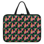 Tropical Parrot Pattern Print Laptop Sleeve With Handle