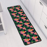 Tropical Parrot Pattern Print Long Kitchen Mat