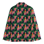 Tropical Parrot Pattern Print Men's Blazer