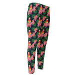 Tropical Parrot Pattern Print Men's Compression Pants