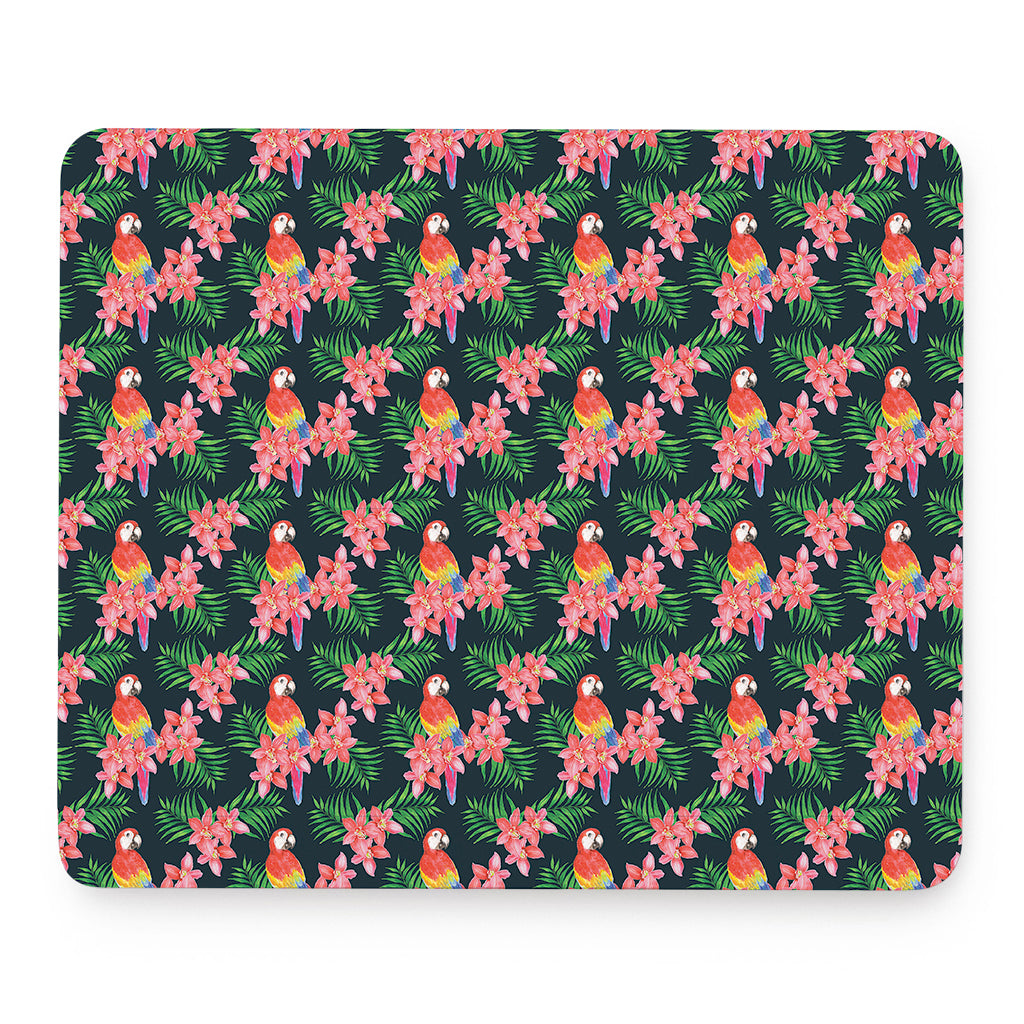 Tropical Parrot Pattern Print Mouse Pad