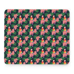 Tropical Parrot Pattern Print Mouse Pad