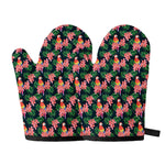 Tropical Parrot Pattern Print Oven Mitts