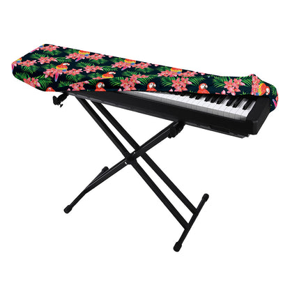 Tropical Parrot Pattern Print Piano Keyboard Cover