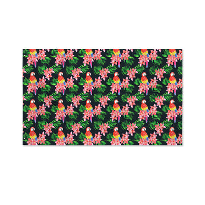 Tropical Parrot Pattern Print Polyester Flag
