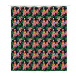 Tropical Parrot Pattern Print Polyester Shower Curtain