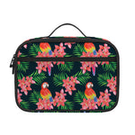 Tropical Parrot Pattern Print Portable Lunch Bag