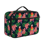 Tropical Parrot Pattern Print Portable Lunch Bag
