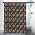 Tropical Parrot Pattern Print Premium Shower Curtain