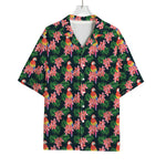 Tropical Parrot Pattern Print Rayon Hawaiian Shirt