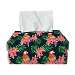 Tropical Parrot Pattern Print Rectangle Tissue Box Cover