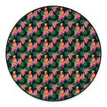 Tropical Parrot Pattern Print Round Floor Mat