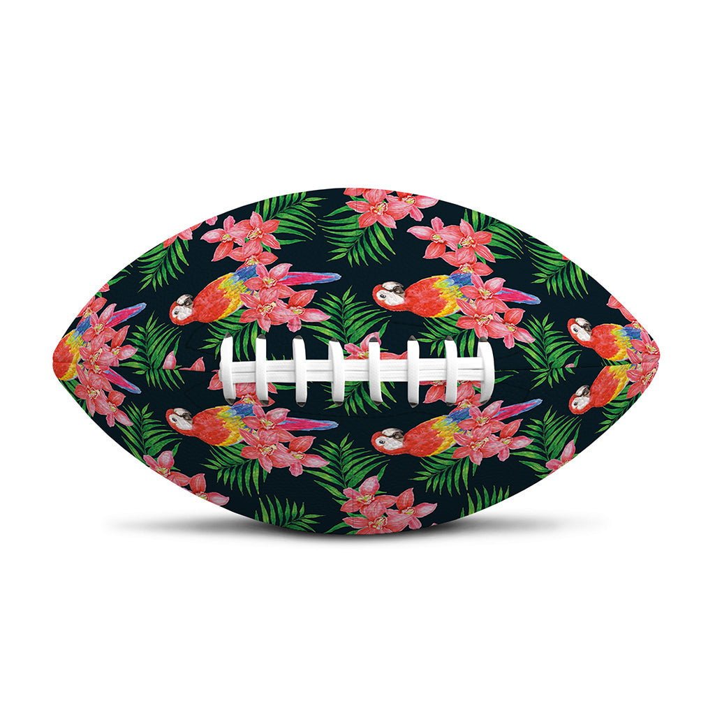 Tropical Parrot Pattern Print Rugby Ball