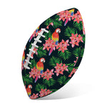 Tropical Parrot Pattern Print Rugby Ball