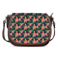 Tropical Parrot Pattern Print Saddle Bag