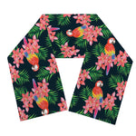 Tropical Parrot Pattern Print Scarf