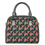 Tropical Parrot Pattern Print Shoulder Handbag