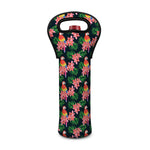 Tropical Parrot Pattern Print Single Neoprene Wine Tote